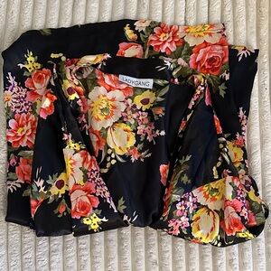 ✨ Black Floral Print Robe by LADYGANG